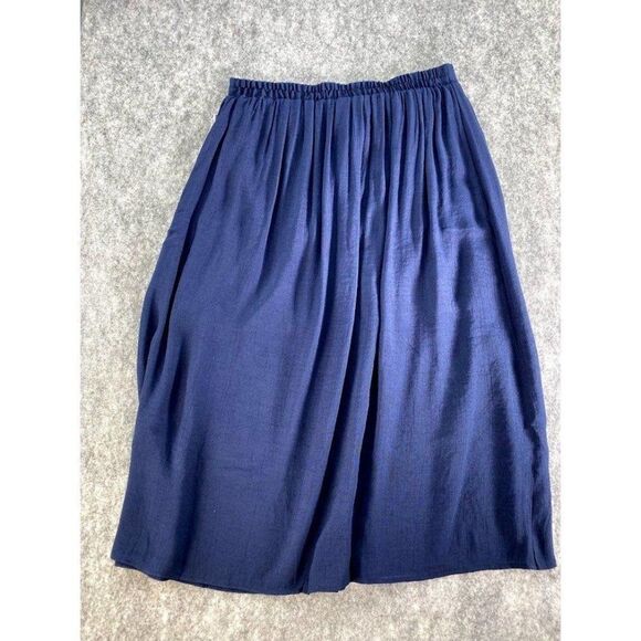 BCX Navy‎ Blue Button Front MIdi Skirt Sz Large NEW - Picture 3 of 9